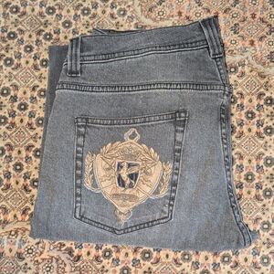 Etro Charcoal Denim with Embroidery